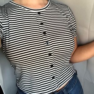 Striped button down shirt